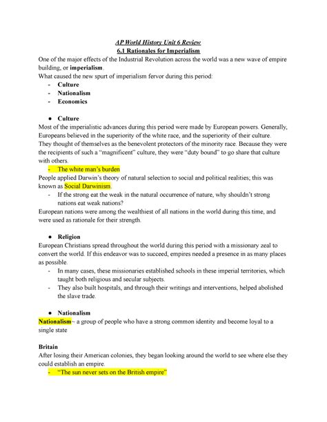 Ap World History Unit 6 Review Fiveable Unit 6 Worksheet 4 Answer Key - Unit 6 Worksheet 4 Answer Key