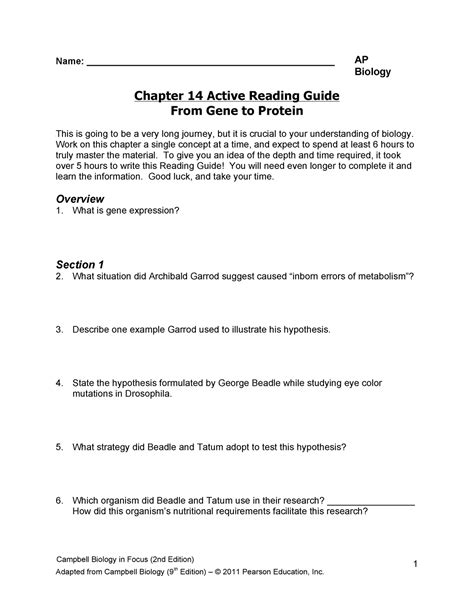 Full Download Ap Biology Chapter 14 