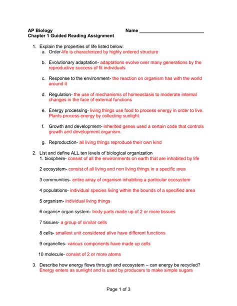 Full Download Ap Biology Chapter 50 Guided Reading Answer Key 