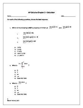 Read Online Ap Calculus Chapter 2 Test 