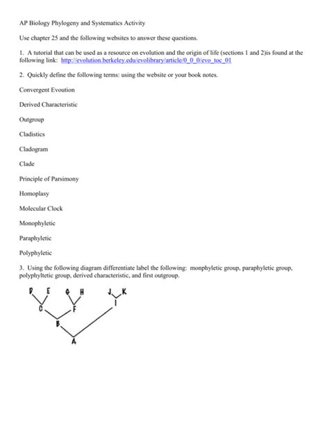 Read Online Ap Chapter 25 Phylogeny And Systematics Answers 