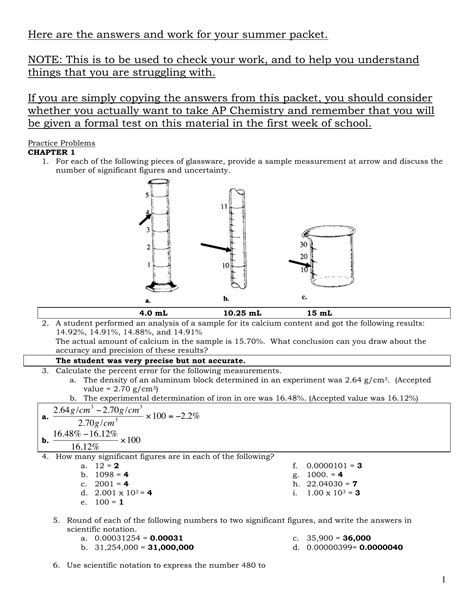 Full Download Ap Chemistry Packet Answers 
