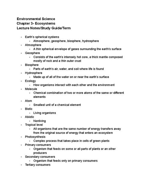Full Download Ap Environmental Science Chapter 3 Outline 