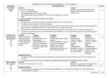 Read Ap Lit Scoring Guidelines 