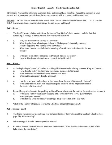 Read Ap Literature Hamlet Study Guide Questions Answers 