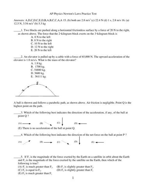 Download Ap Physics Newtons Laws Practice Test 