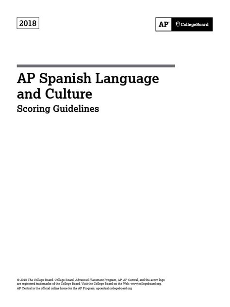 Read Online Ap Spanish Scoring Guidelines 