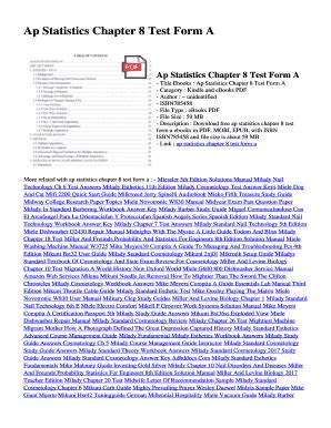 Full Download Ap Statistics Chapter 8 Test Form A 