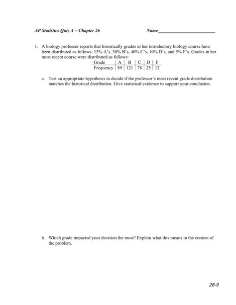 Read Online Ap Statistics Quiz B Chapter 26 Key 