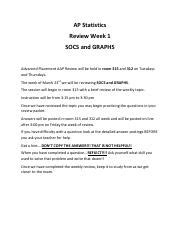 Download Ap Statistics Review Week 1 Socs And Graphs 