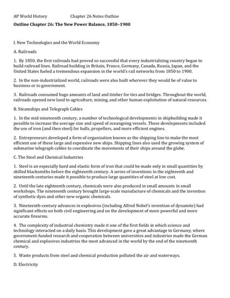 Read Online Ap World History Chapter 26 Outline 
