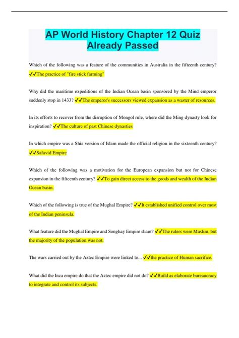 Download Ap World History Chapter Quiz 