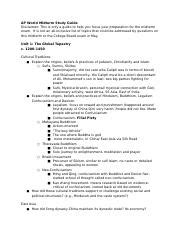 Read Online Ap World Midterm Study Guide 