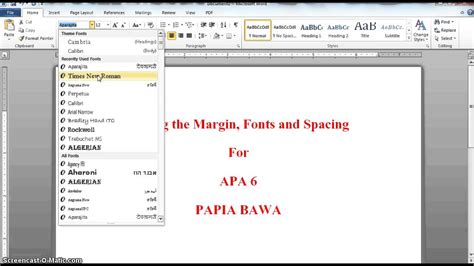 Apa 6 Font