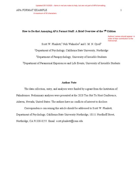 Apa 7th Edition