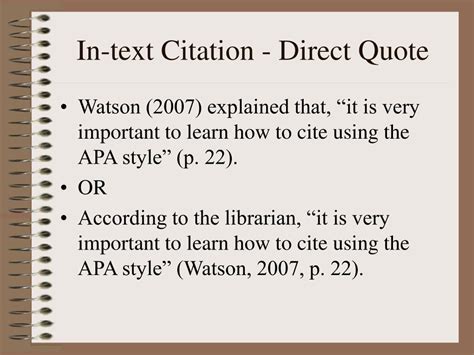 apa direct quote in text citation