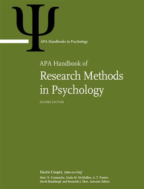 Apa Handbook Of Research Methods In Psychology Apa Handbooks In Psychology