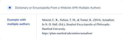 apa in text citation encyclopedia