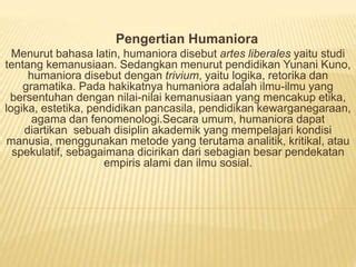 Apa Itu Humaniora