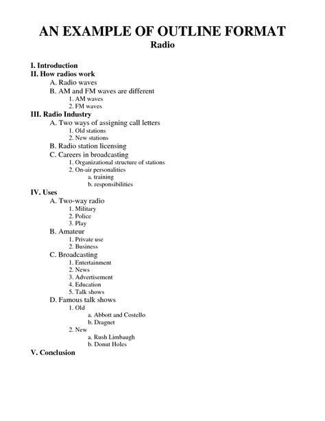 Apa Outline Sample