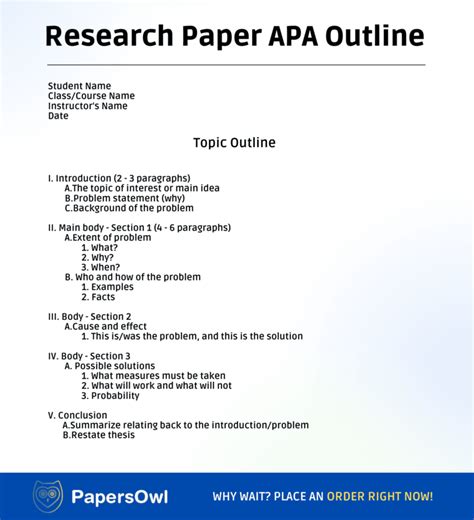 Apa Research Paper Outline Sample