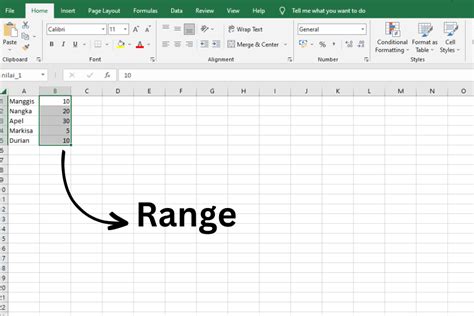 apa yang dimaksud dengan range dalam excel | 1 Mua xe my c cn giy