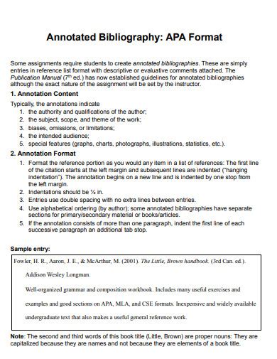 Read Online Apa 6Th Edition Style Annotated Bibliography 