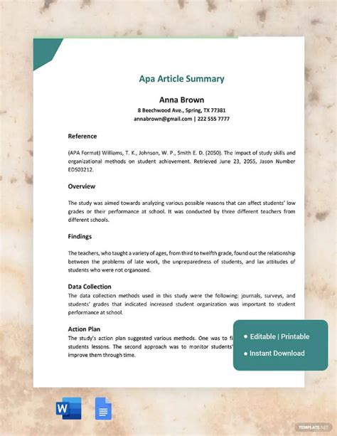 Full Download Apa Article Summary Papers 