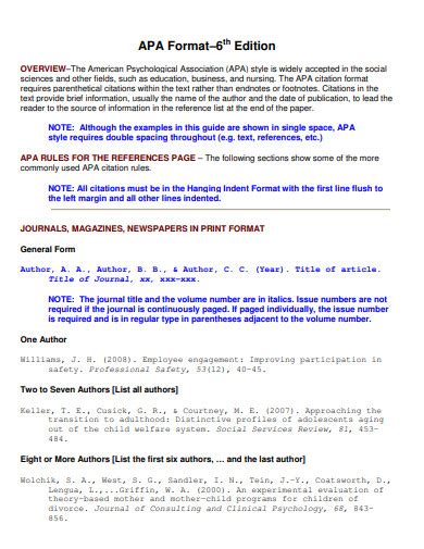 Download Apa Format 6Th Edition 