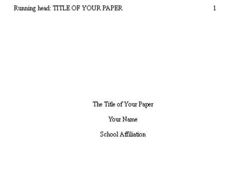 Full Download Apa Paper Title Page 