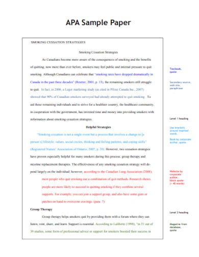 Download Apa Style Sample Paper 2012 