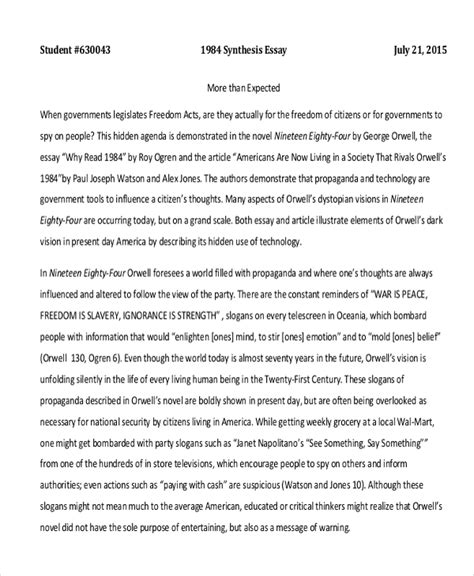 Read Online Apa Synthesis Paper Example 