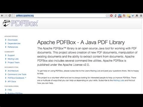 Apache Pdfbox A Java Pdf Library Apache Pdfbox - Apache Pdfbox