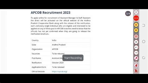 Apcob Notification 2023