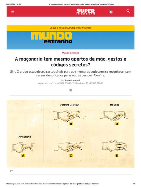 Apertos De Mão Maçônico