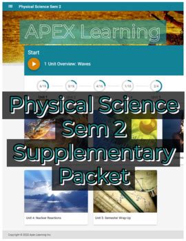 apex learning physical science quizes answer key