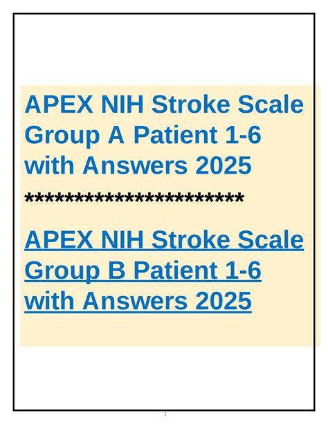 Apex Nih Stroke Scale