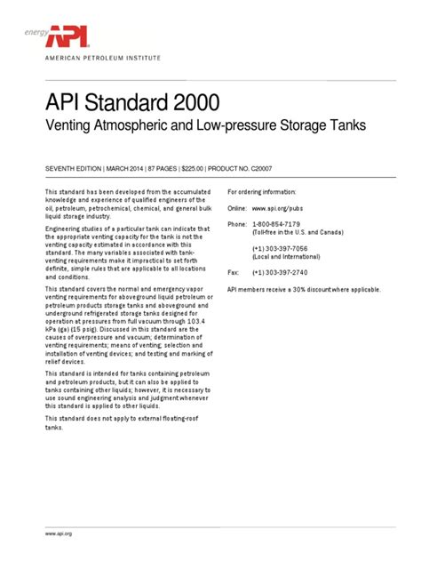 Api 2000 Latest Edition
