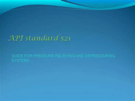 Api 521 5th Edition Ruston