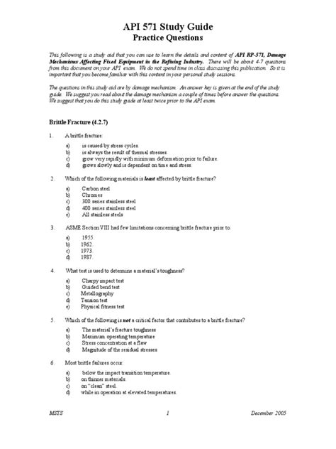 Api 571 Study Guide Lnenad