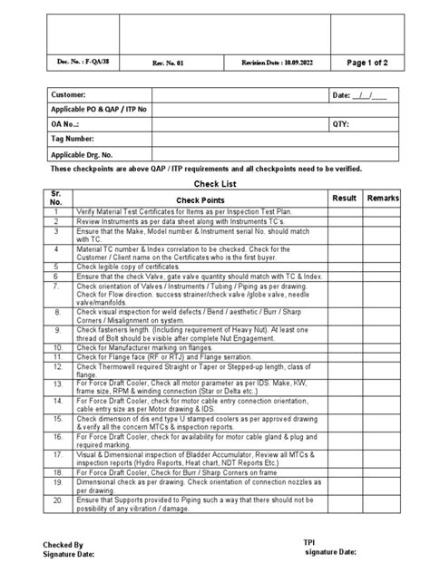 Api Audit Checklist Drilling Engineer