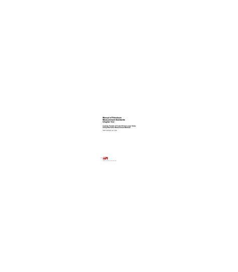 Api Mpms Chapter 18 2 Custody Transfer Of Crude Oil From