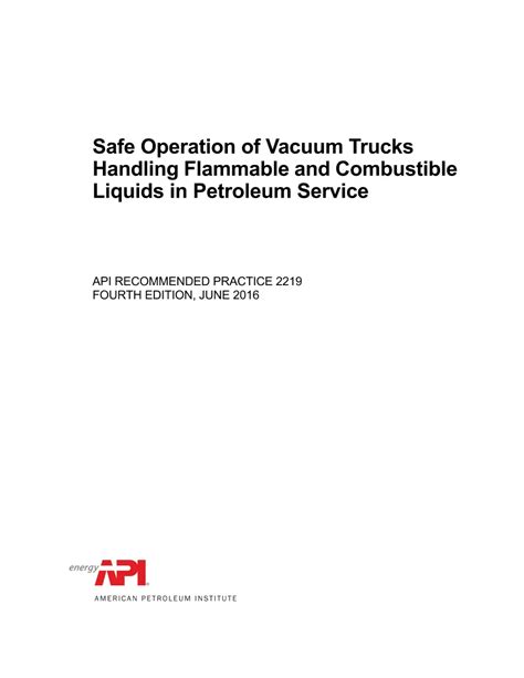 Api Recommended Practice 2219 Draft Committee