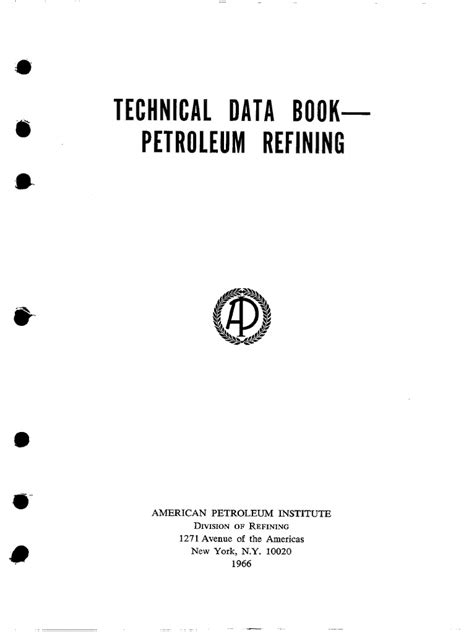 Api Technical Data Book Petroleum Refining 1997