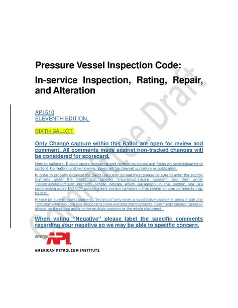 Read Api 510 Pressure Vessel Inspection Code 
