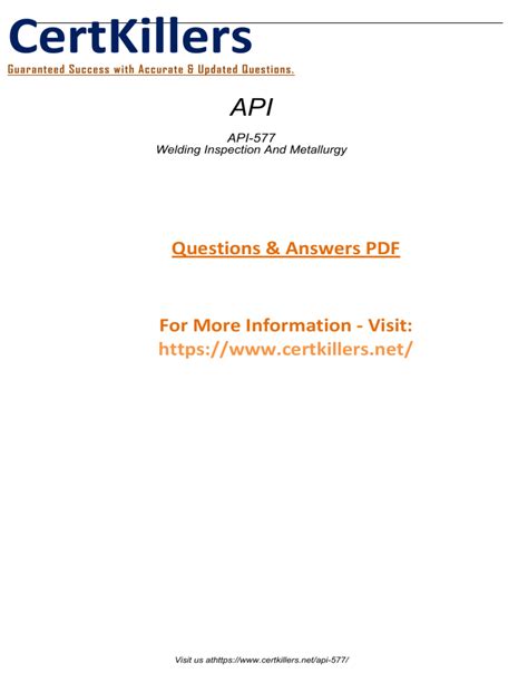Full Download Api 577 Study Guide Practice Question Epub Book 