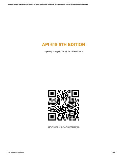 Read Api 619 5Th Edition 