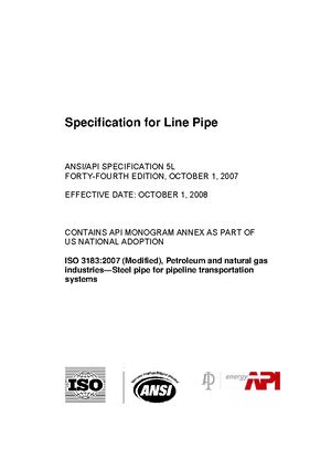 Read Online Api Api Spec 5L 45Th Edition Specification For Line Pipe 