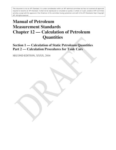 Read Online Api Manual Of Petroleum Measurement Standards Chapter 12 