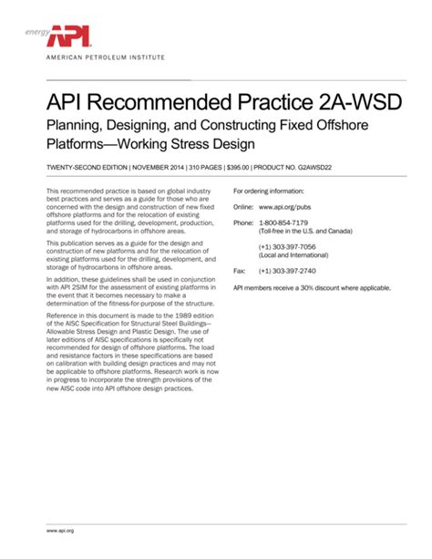 Read Api Recommended Practice 2A Wsd 